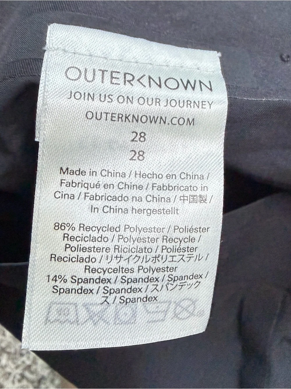 Outerknown Apex Trunks Men’s Size 28 Black Performance Board Shorts Surf Swim